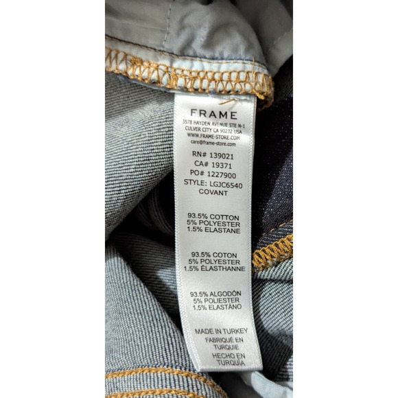 FRAME sz 32 Le Garcon Crop Jeans distressed stretchy high rise 4039 - Picture 8 of 8